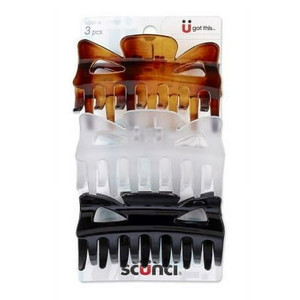 Sc++nci Effortless Beauty Basic Jaw Clips, 3 CT