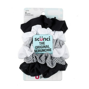 Scunci Mixed Texture Scrunchies, 6.0 ct