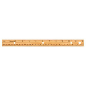 Ava Wooden Ruler 12 inch Measuring Tool - 1 Ea