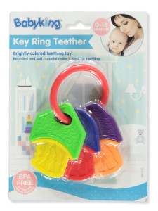 Babyking Hard and Soft Key Ring Teether - 1 Kit