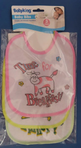 Babyking  Baby Bibs Breakfast, Lunch, Dinner Bibs - 3 pack