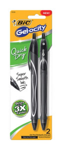 BiC Gel-ocity Retractable Pen Black - 2 Count