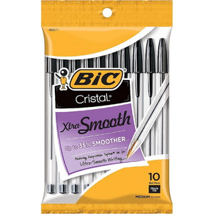BiC Cristal Xtra Smooth Ballpoint Pen Black - 10 Count