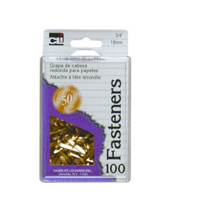 CLi Brass Plated .75 Round Head Fasteners - 100 Count