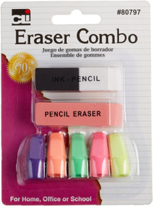 CLi Pencil Eraser Combo Pack - 7 Count