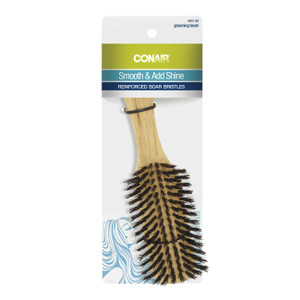 CONAIR Shines & Smoothes Wood Flair Brush with Mixed Boar Bristles - 1 Ct