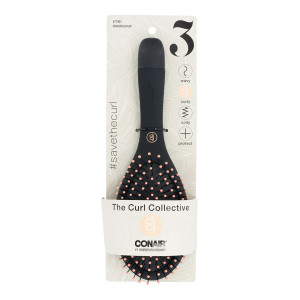 CONAIR Curl Collective 3 Curly Hair Detangle Cushion Hair Brush - 1 Ct