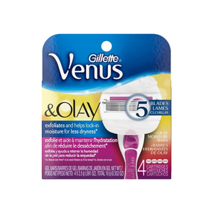 Gillette Venus & Olay Sugarberry Scent Razor Blade Refills, 4 Ea