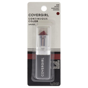 COVERGIRL Continuous Color Lipstick 430 Bistro Burgundy - 0.13 oz