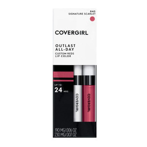 COVERGIRL Outlast All Day Lip Color Custom Reds 840 Signature Scarlet - 1 Ct