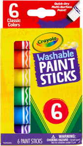 Crayola Washable Paint Sticks Set - 6 Ct