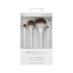 EcoTools Precious Metals Cheek and Eye Highlight Brush Set - 4pc