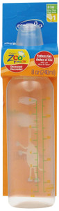 Evenflo Feeding Zoo Friends Plastic Standard Neck Bottles for Baby - 8 oz