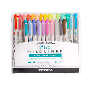 Zebra Mildliner Dual-tip Creative Colorful Markers - 25 ct