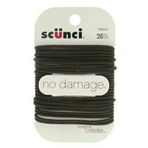 Scünci No Damage Large Hair Elastics Brown - 28 Ct