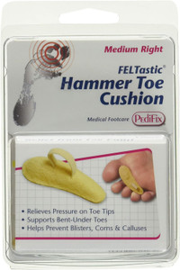 Pedifix Felt Hammer Toe Crest Cushion, Medium, Right