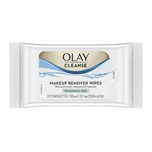 Olay Cleanse Makeup Remover Wipes, Fragrance Free, 25 Count