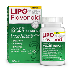 Lipo-Flavonoid Advanced Balance Support, Ear Health Supplement  - 30 Caplets