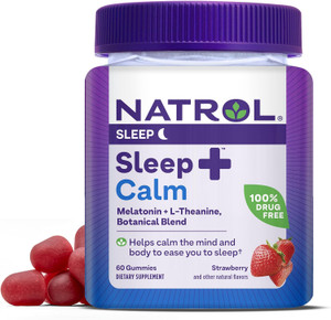 Natrol Sleep+ Calm Gummies, Drug Free Sleep Aid Supplement,  60 Gummies