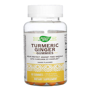 Nature'S Way, Turmeric Ginger Gummies Mango, 1 Each, 60 Ct