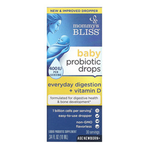 Mommys Bliss Probiotic Drops And Vitamin D Dietary Supplement Box - 0.34 Oz