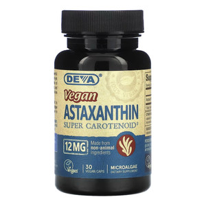 Deva Vegan Vitamins, Astaxantin 30 Capsules, 1 Each, 30 Vcap