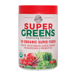 Country Farms, Super Greens Powder Berry, 1 Each, 10.6 Oz