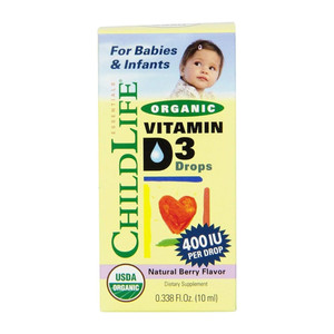 Childlife Essentials, Organic Vitamin D3 Drops Natural Berry Flavor, 1 Each, 0.338 Oz