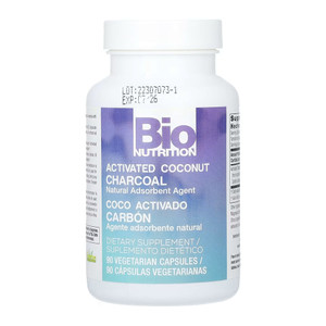 Bio Nutrition Activated Coconut Charcoal Vegetarian Capsules 90 Ea