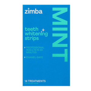 Zimba Teeth Whitening Strips 28 Reduced Sensitivity Whitening Strips (14 Treatments) (Mint 1 Pack)