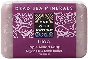 One With Nature, Triple Milled Lilac Bar Soap, 1 Each, 7 Oz