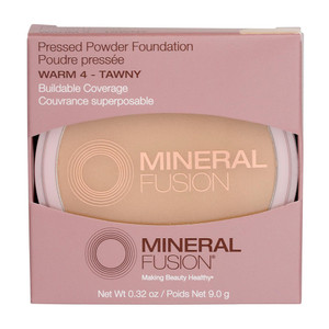 Mineral Fusion Makeup Pressed Powder Warm 4, Tawn - 0.32 Oz