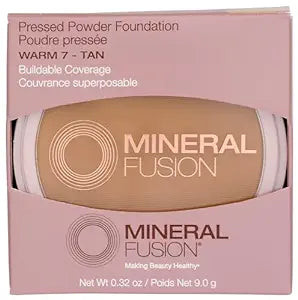 Mineral Fusion, Pressed Powder Foundation Warm-7 Tan, 1 Each, 0.32 Oz