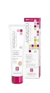 Andalou Naturals, 1000 Roses Color Plus Correct Sensitive Sheer Spf 30 Nude, 1 Each, 2 Oz