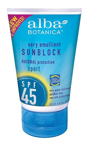Alba Botanica, Fragrance Free Spf 45 Sport Mineral Sunscreen, 1 Each, 4 Oz