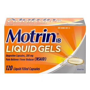 Motrin Ib Liquid Gels, Ibuprofen 200 Mg, Pain Reliever & Fever Reducer Minor Arthritis Pain 120 Ct