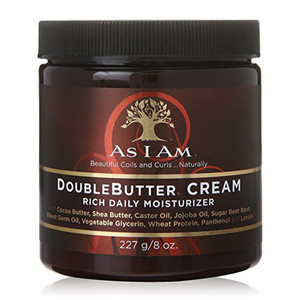 As I Am Double Butter Cream - 8 Ounce - Rich Daily Moisturizer - Soft And Shiny Curls And Coils - Repairs Split Ends - Strengthens Hair - Enriched With Pro-Vitamin B5