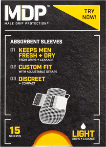 Male Drip Protection Absorbent Sleeves , 15 Ct