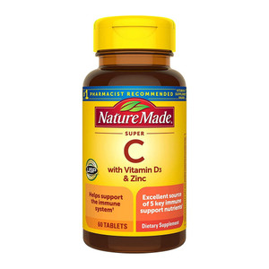 Nature Made Super C With Vitamin D3 & Zinc 60 Tablets