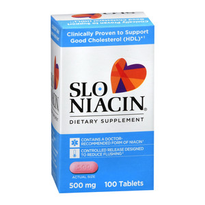 Slo-Niacin Antioxidant Support Dietary Supplement Tablets 500 Mg - 100 Count