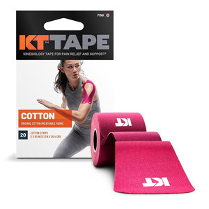 Kt Tape Original Cotton, Elastic Kinesiology Athletic Tape Pink, 20 Count