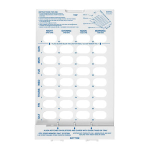 Ezy Dose Unit Dose Tray For Pill, Medicine, Vitamin Organizer Box   Monthly Or Weekly Compatibility   Use With Cold Seal System Planner