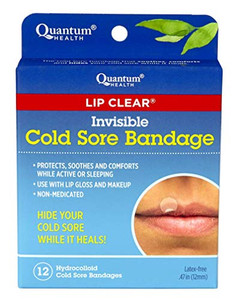 Quantum Health Lip Clear Invisible Cold Sore Bandage, 12 Ct