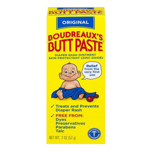 Boudreaux'S Butt Paste Original Diaper Rash Cream, Ointment For Baby, 2 Oz Tube