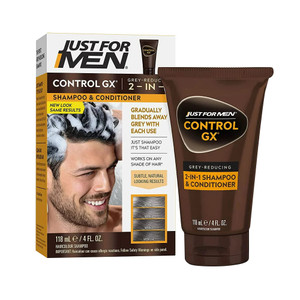 Just For Men Control Gx Gray Reduction 2-In-1Shampoo Plus Conditioner, 4 Fl Oz