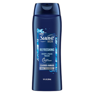 Suave Men Face & Body Wash, Refreshing Body Cleanser For Moisturized Skin, With An All Day Fresh Scent 18 Oz