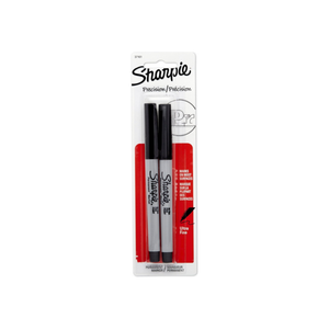 Sharpie Permanent Ultra-Fine Point Markers, Black 2 Ea