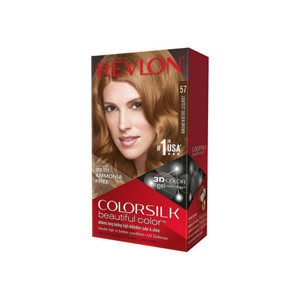 Revlon Colorsilk Beautiful Color Permanent Hair Color, 57 Lightest Golden Brown 1 Each