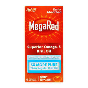 Megared Extra Strength Omega 3 Krill Oil 500Mg Supplement, 40 Ct