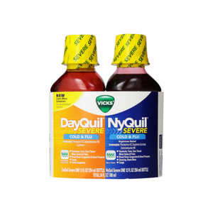 Vicks Dayquil/Nyquil Severe Cold & Flu Liquid Convenience Pack, 12 Oz Ea